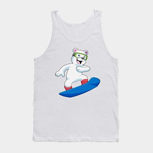 Polar bear as Snowboarder with Snowboard Tank Top